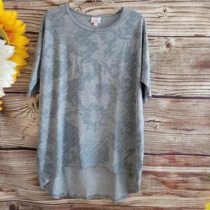 LulaRoe top short Sleeve Women's small  gray Pre-owned